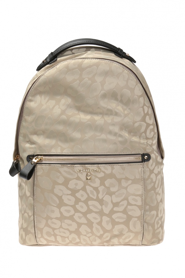 michael kors backpack leopard print